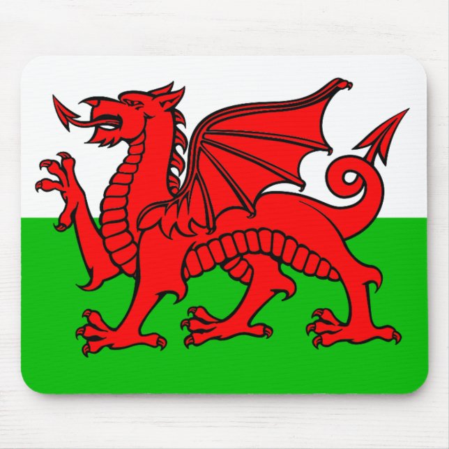 Welsh flag mouse mat (Front)