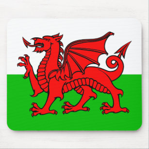 Welsh flag mouse mat
