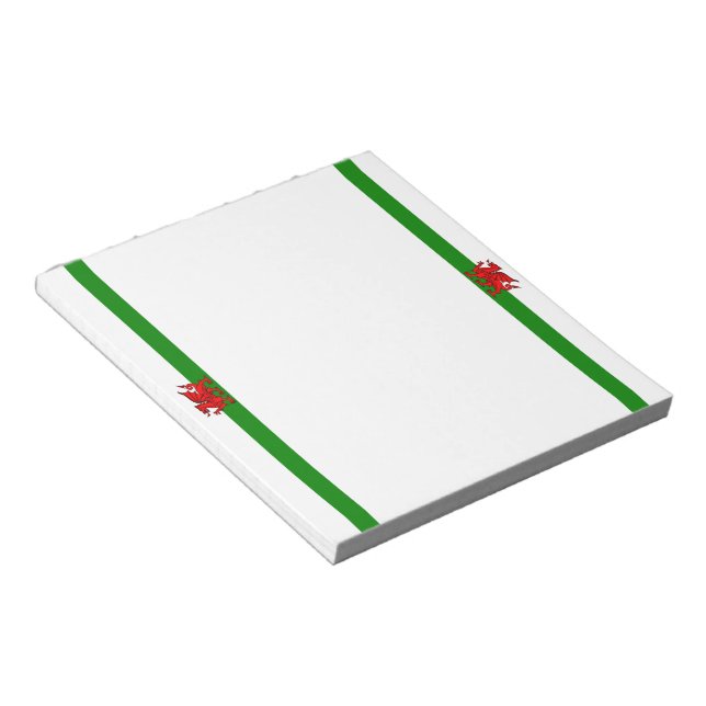 Welsh flag notepad (Angled)