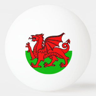 Welsh flag ping pong ball