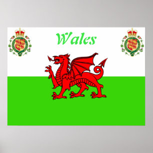 Welsh flag poster