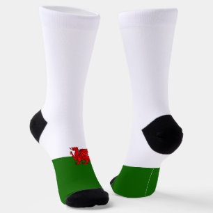 Welsh flag socks