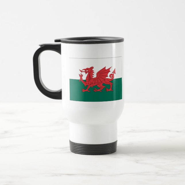 Welsh Flag Travel Mug (Left)