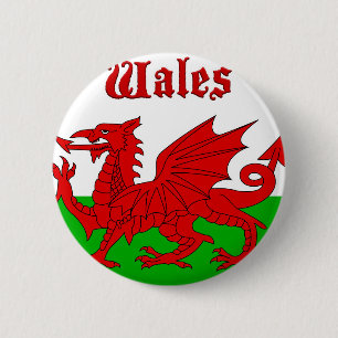 Welsh Flag Wales 6 Cm Round Badge