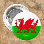 Welsh Flag & Wales fashion patriot, sports / Cymru 3 Cm Round Badge<br><div class="desc">Buttons (Cymru): Wales & Welsh Flag - love my country,  travel,  holiday,  national patriots / sports fans</div>
