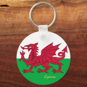 Welsh Flag & Wales fashion, sports / Cymru Key Ring