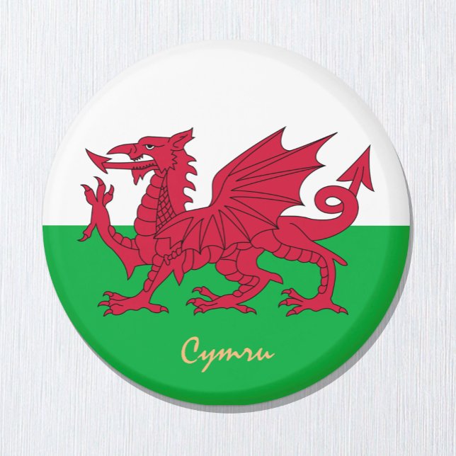 Welsh Flag & Wales travel, holiday, sports / Cymru Magnet (Creator Uploaded)