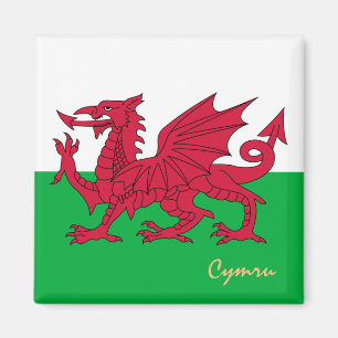 Welsh Flag & Wales travel, holiday, sports / Cymru Magnet