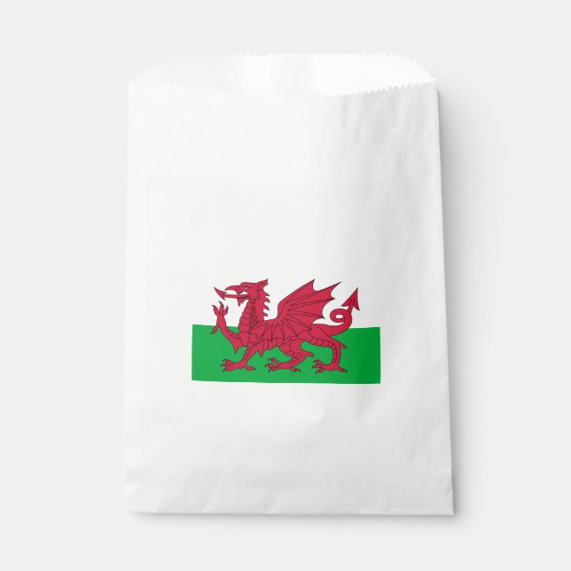 Welsh Flag (Wales) (Welsh Dragon) Favour Bags (Front)