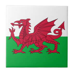 Welsh Flag (Wales) (Welsh Dragon) Tile