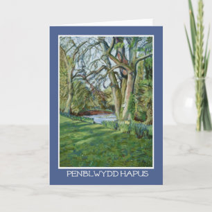 Welsh Greeting Birthday Card: River Monnow Card