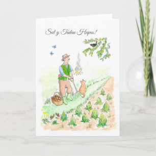 Welsh Greeting Father's Day Card: Gardening Card