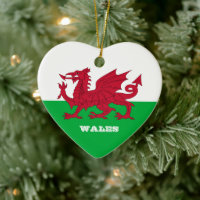 Welsh Heart, Welsh Flag Christmas, Wales