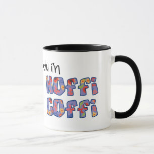 Welsh Language Coffee Mug: Hoffi Coffi, Floral Mug