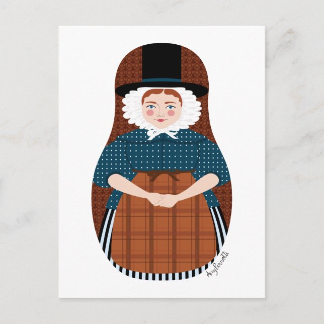 Welsh Matryoshka Postcard (Front)