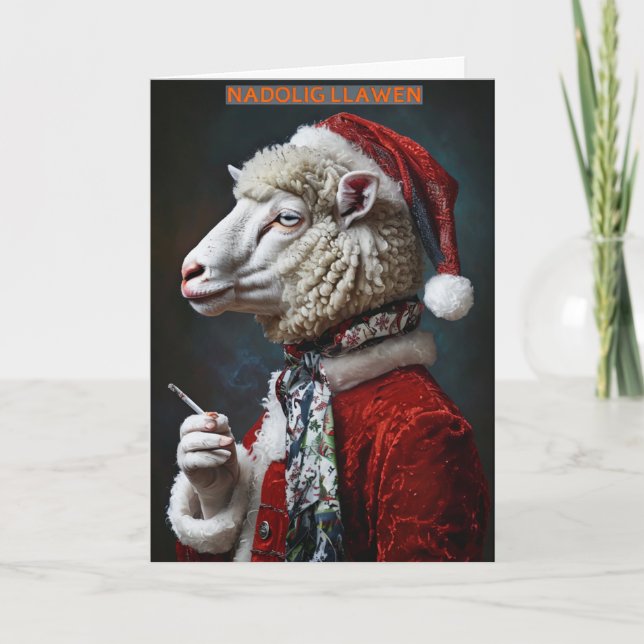 Welsh Merry Christmas Card (Front)