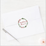 Welsh Merry Christmas Wreath, Nadolig Llawen Ornam Classic Round Sticker<br><div class="desc">Green and red Christmas holiday wreath design round stickers,  with the words Merry Christmas in Welsh: Nadolig Llawen</div>