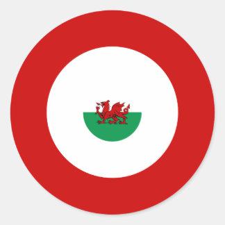 Welsh Mod Bullseye Round Sticker