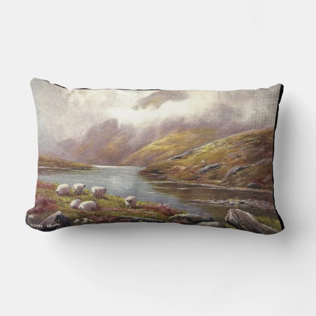 Welsh Mountain Lake Lumbar Cushion (Front)