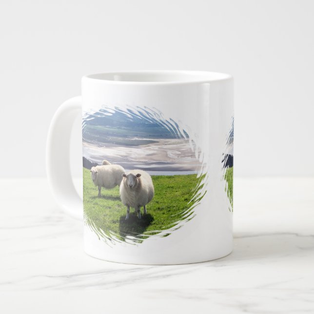 WELSH MOUNTAIN SHEEP LARGE COFFEE MUG (Front Left)