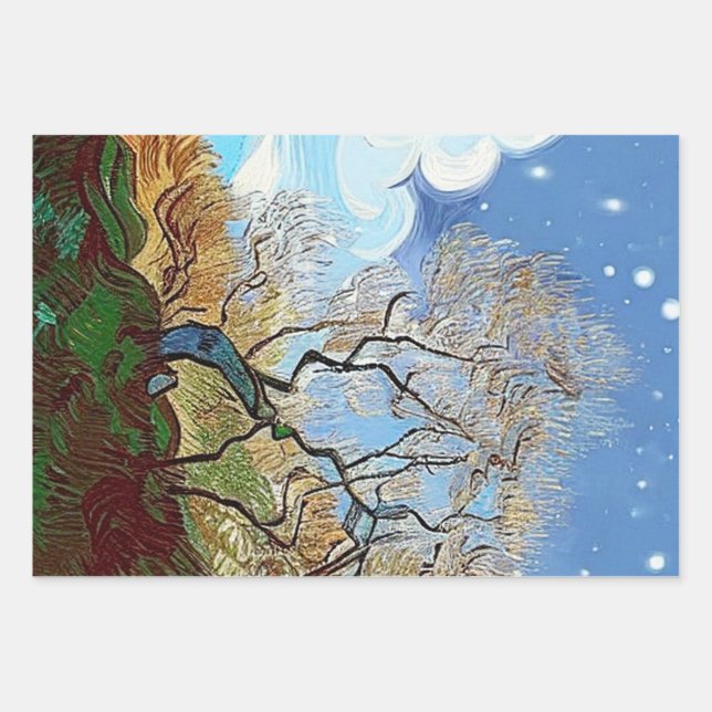 WELSH MOUNTAIN  TREE WRAPPING PAPER SHEET (Front)
