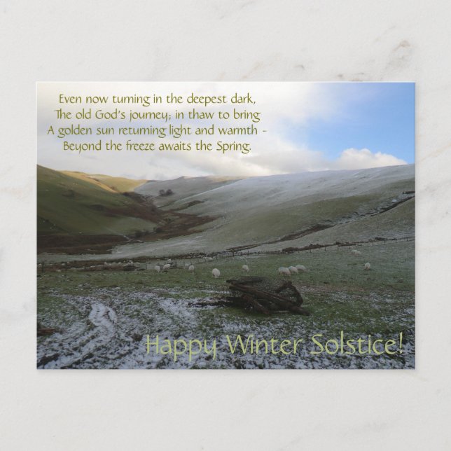 Welsh Mountains Winter Soltice Postcard (Front)