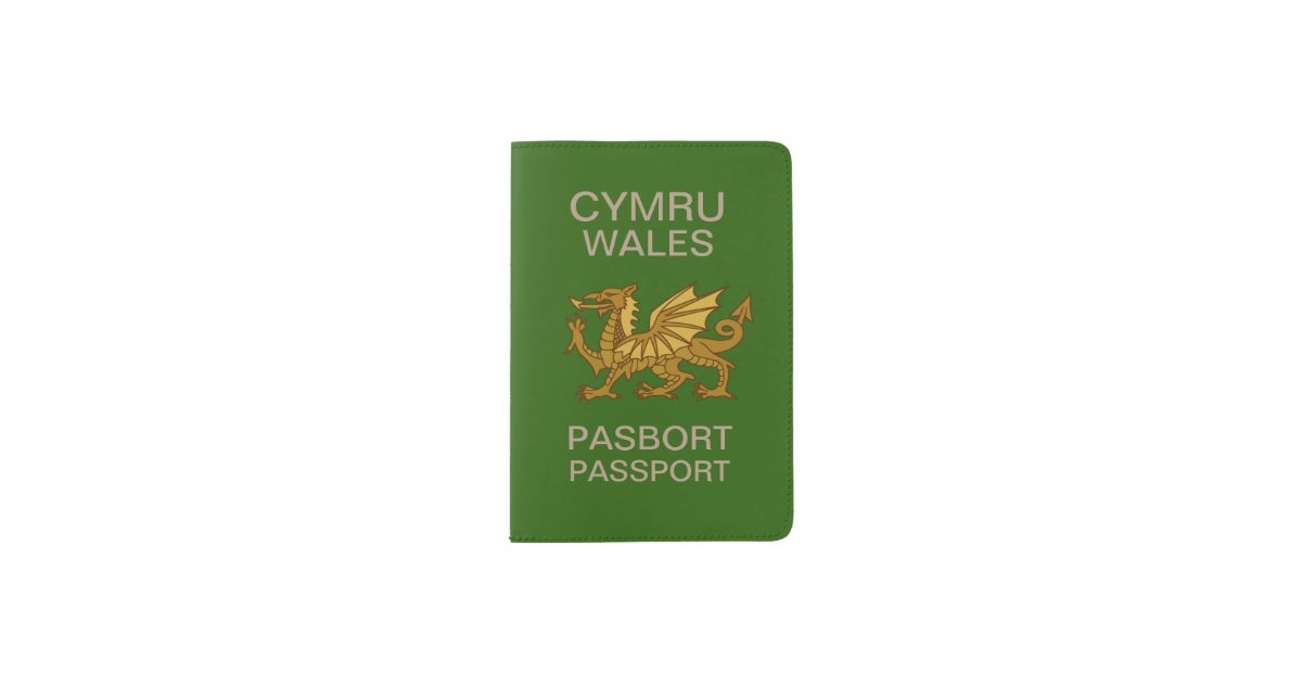 Welsh Passport Holder Green Zazzle