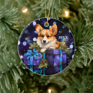 Welsh Pembroke Corgi Dog Christmas Ornament