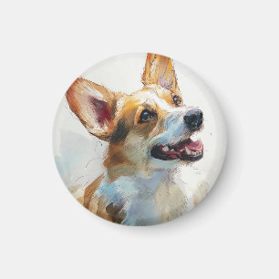 Welsh Pembroke corgi watercolor Magnet