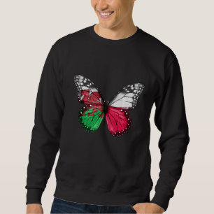 Welsh Polish Flag Butterfly Sweatshirt