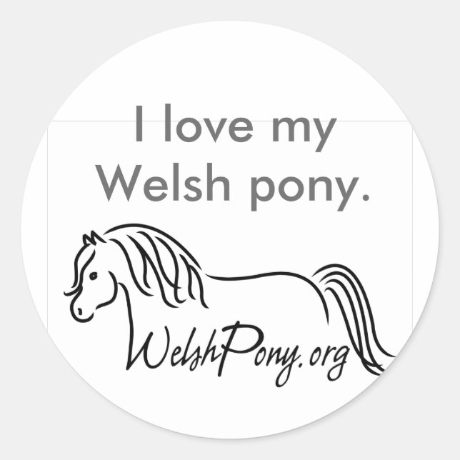 Welsh Pony & Cob Society Classic Round Sticker (Front)