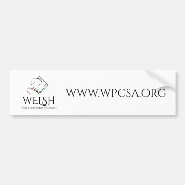 Welsh Pony & Cob Society of America Bumper Sticker (Front)
