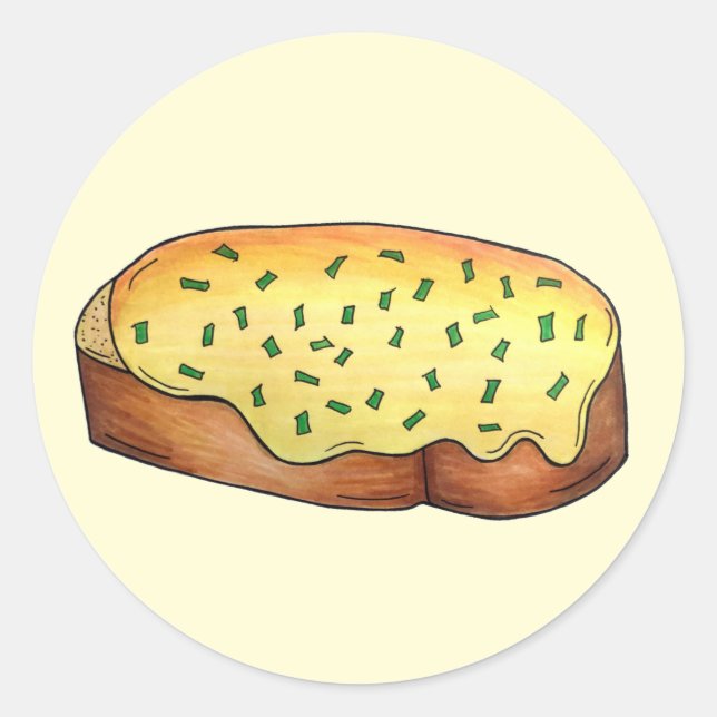 Welsh Rarebit Savoury Cheese Toast British Food UK Classic Round Sticker (Front)
