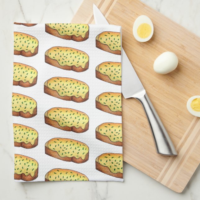 Welsh Rarebit Savoury Cheese Toast British Food UK Tea Towel (Quarter Fold)