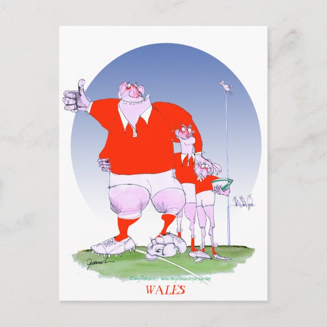welsh rugby chums, tony fernandes postcard (Front)