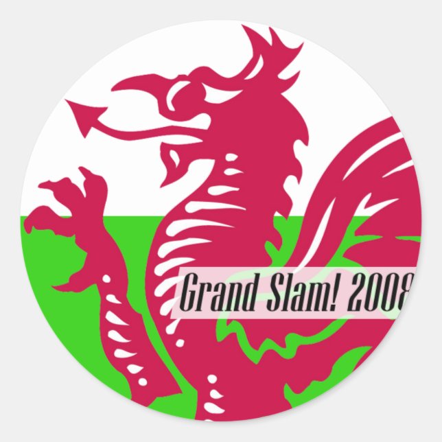 Welsh Rugby Grand Slam! 2008 Sticker (Front)