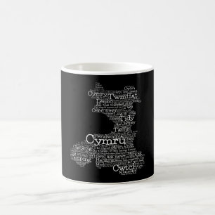 Welsh Slang Word Art Map Coffee Mug