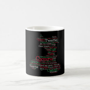 Welsh Slang Word Art Map Coffee Mug