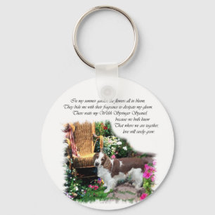 Welsh Springer Spaniel Art Gifts Key Ring