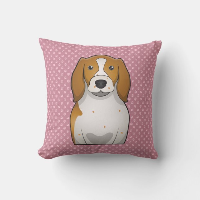 Welsh Springer Spaniel Cartoon Cushion (Front)