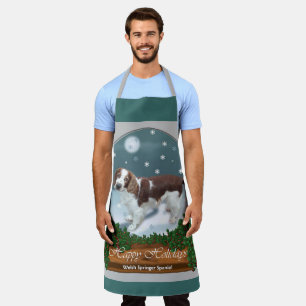 Welsh Springer Spaniel Christmas  Apron