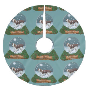 Welsh Springer Spaniel Christmas Brushed Polyester Tree Skirt