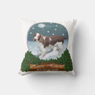 Welsh Springer Spaniel Christmas Cushion