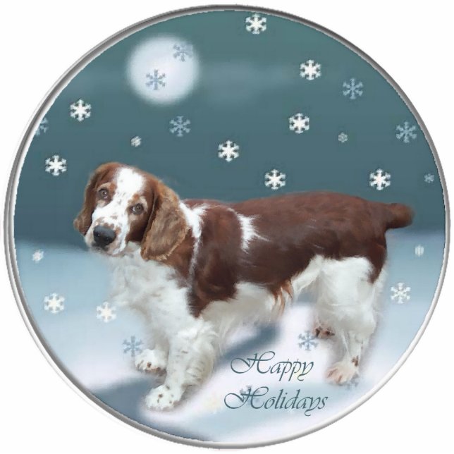 Welsh Springer Spaniel Christmas Gifts Ornament Photo Sculpture Decoration (Front)