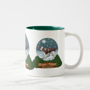 Welsh Springer Spaniel Christmas Gifts Two-Tone Coffee Mug