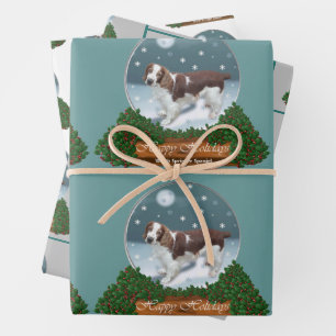 Welsh Springer Spaniel Christmas Wrapping Paper Sheet
