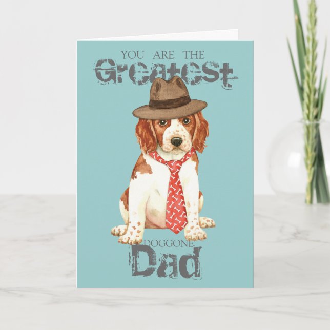 Welsh Springer Spaniel Dad Card (Front)