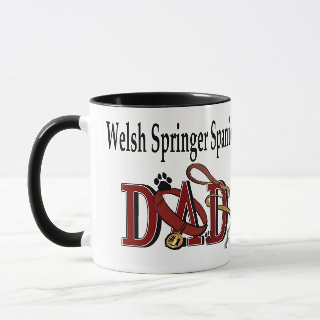 Welsh Springer Spaniel Dad Gifts Mug (Left)