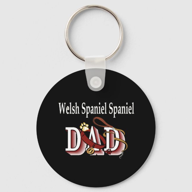 welsh springer spaniel dad Keychain (Front)