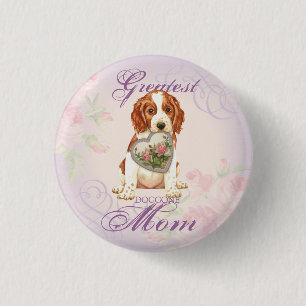 Welsh Springer Spaniel Heart Mum 3 Cm Round Badge